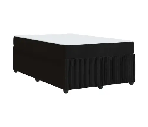 Gultas Rāmis Ar Matraci Melna 120 X 200 Cm Audums Vidaxl