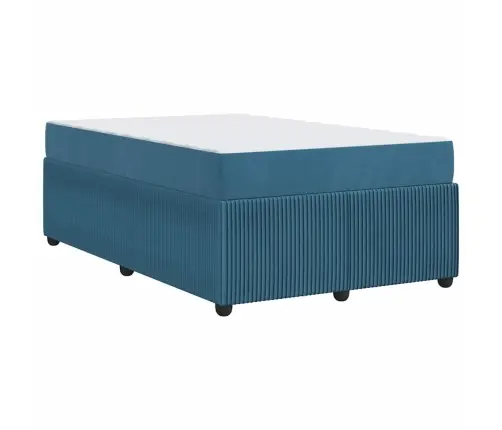 Voodi Raam Madratsiga Sinine 120 X 200 Cm Kangas