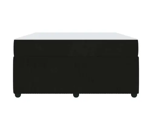 Voodi Raam Madratsiga Must 140 X 200 Cm Kangas