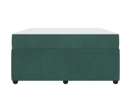 Gultas Rāmis Ar Matraci Tumši Zaļa 140 X 200 Cm Samts Vidaxl