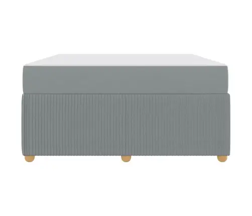 Gultas Rāmis Ar Matraci Gaiši Pelēks 160 X 200 Cm Audums Vidaxl