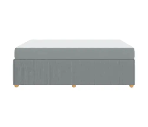 Gultas Rāmis Ar Matraci Gaiši Pelēks 160 X 200 Cm Audums Vidaxl