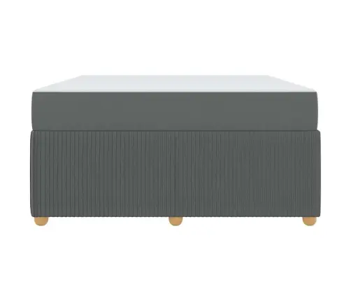 Gultas Rāmis Ar Matraci Tumši Pelēks 160 X 200 Cm Audums Vidaxl