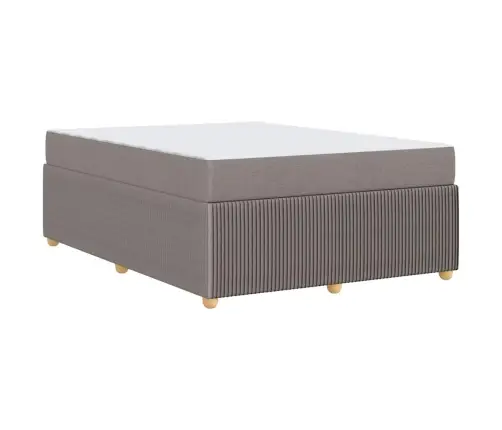 Gultas Rāmis Ar Matraci Pelēkbrūna 160 X 200 Cm Audums Vidaxl