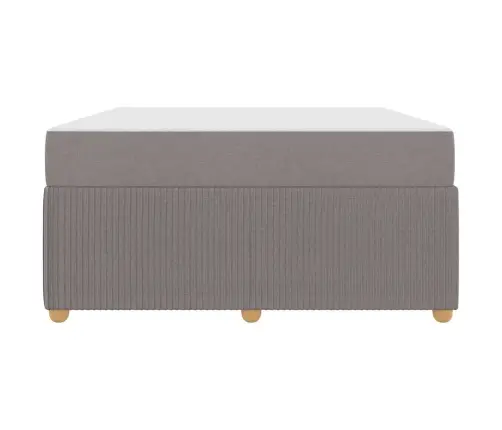 Gultas Rāmis Ar Matraci Pelēkbrūna 160 X 200 Cm Audums Vidaxl