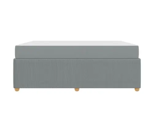 Voodi Raam Madratsiga Helehall 180 X 200 Cm Kangas