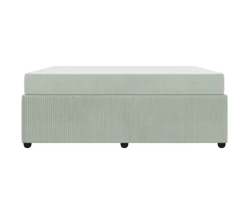 Gultas Rāmis Ar Matraci Gaiši Pelēka Un Balta Un Gaiši Pelēka Vidaxl