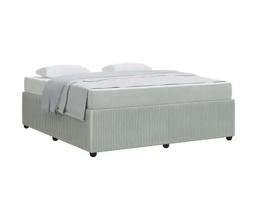 Gultas Rāmis Ar Matraci Gaiši Pelēka Un Balta Un Gaiši Pelēka Vidaxl