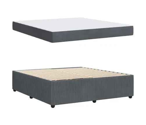 Lovos Rėmas Su Čiužiniu Tamsiai Pilka 180 X 200 Cm Audinys