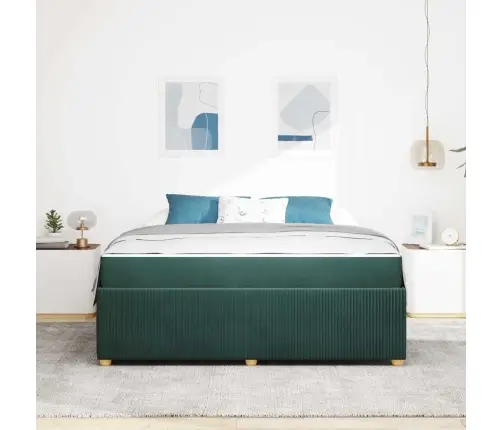 Voodiraam Madratsiga Madratsiga Tumeroheline 180 X 200 Cm Samet