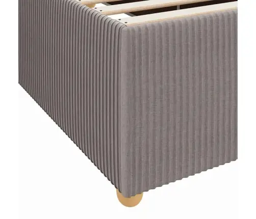 Gultas Rāmis Ar Matraci Pelēkbrūna 200 X 200 Cm Audums Vidaxl