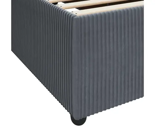 Voodi Raam Madratsiga Tumehall 200 X 200 Cm Kangas