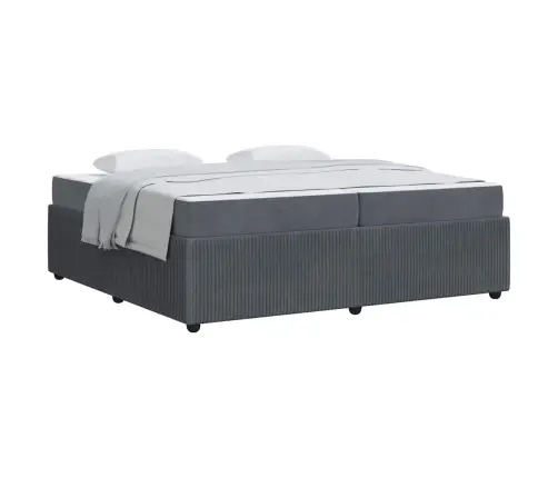 Voodi Raam Madratsiga Tumehall 200 X 200 Cm Kangas