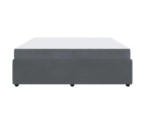 Voodi Raam Madratsiga Tumehall 200 X 200 Cm Kangas