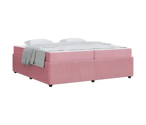 Lovos Rėmas Su Čiužiniu Rožinė 200 X 200 Cm Audinys
