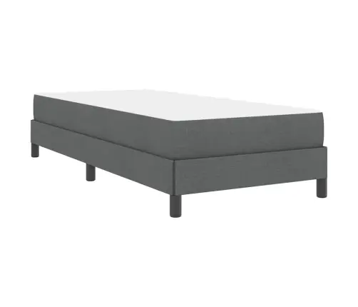 Kastītes Atsperu Gulta Tumši Pelēka 80 X 200 Cm Audums Vidaxl