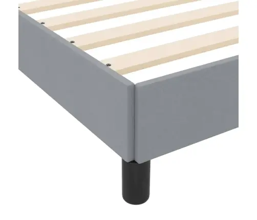 Kiemas Lova Su Čiužiniu Šviesiai Pilka 90 X 190 Cm Audinys