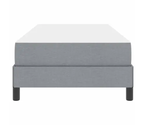 Kiemas Lova Su Čiužiniu Šviesiai Pilka 90 X 190 Cm Audinys