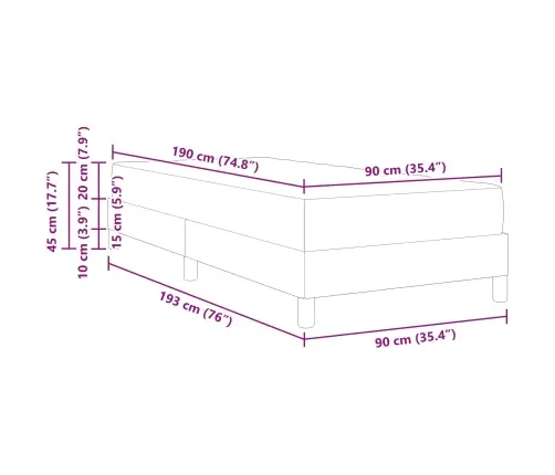 Kiemas Lova Su Čiužiniu Šviesiai Pilka 90 X 190 Cm Audinys