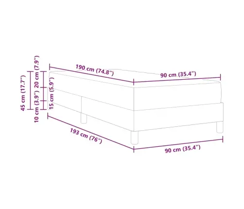 Kiemas Lova Su Čiužiniu Tamsiai Pilka 90 X 190 Cm Audinys