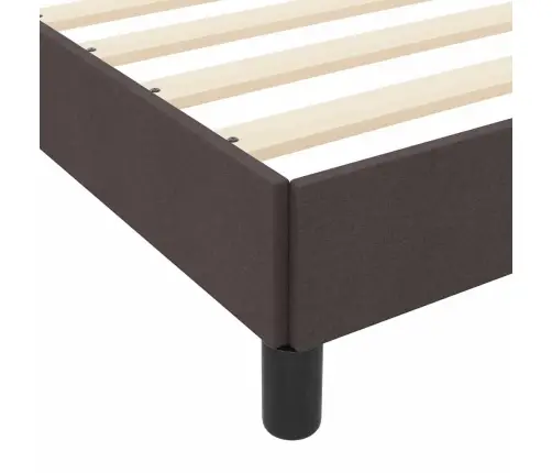 Kastītes Atsperu Gulta Tumši Brūna 90 X 190 Cm Audums Vidaxl