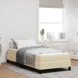 Kiemas Lova Su Čiužiniu Kreminė 90 X 190 Cm Audinys