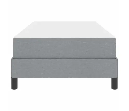 Kastītes Atsperu Gulta Gaiši Pelēka 90 X 200 Cm Audums Vidaxl