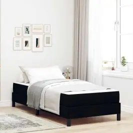 Kiemas Lova Su Čiužiniu Juoda 90 X 200 Cm Audinys