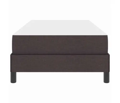 Kastītes Atsperu Gulta Tumši Brūna 90 X 200 Cm Audums Vidaxl