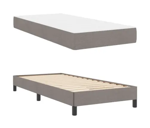 Kiemas Lova Su Čiužiniu Taupe 90 X 200 Cm Audinys