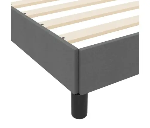 Kastītes Atsperu Gulta Tumši Pelēka 100 X 200 Cm Audums Vidaxl