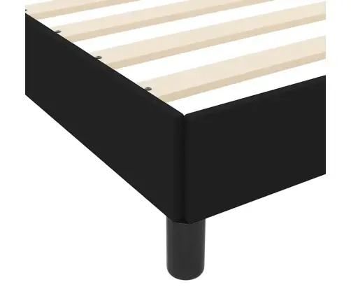 Kastītes Atsperu Gulta Ar Matraci Melna 100 X 200 Cm Audums Vidaxl