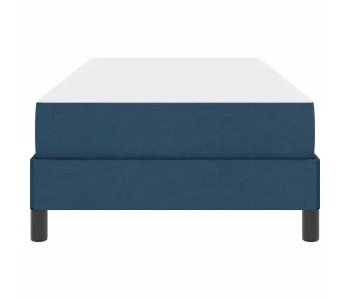 Kastītes Atsperu Gulta Ar Matraci Zila 100 X 200 Cm Audums Vidaxl