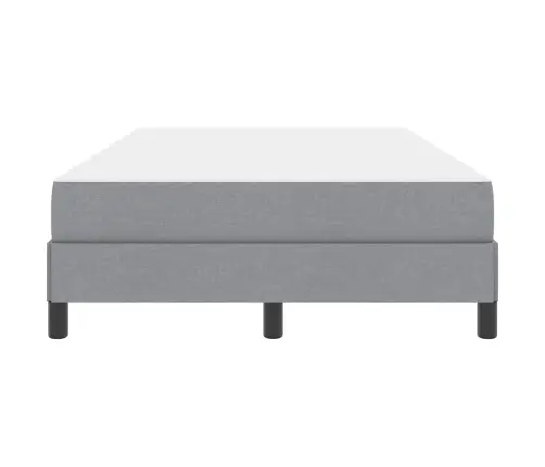 Kastītes Atsperu Gulta Gaiši Pelēka 120 X 190 Cm Audums Vidaxl