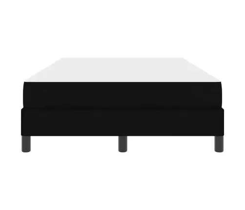 Kastītes Atsperu Gulta Ar Matraci Melna 120 X 190 Cm Audums Vidaxl