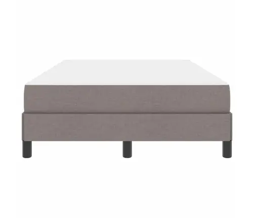 Kastītes Atsperu Gulta Pelēkbrūna 120 X 190 Cm Audums Vidaxl