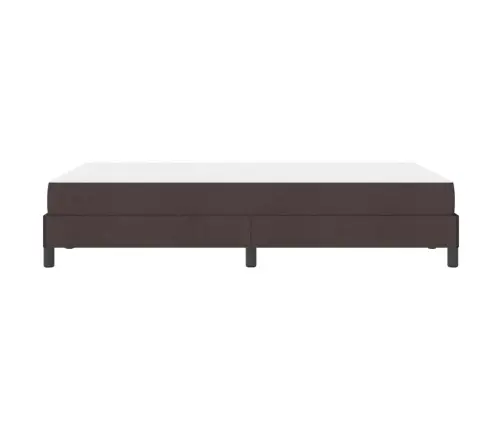 Kastītes Atsperu Gulta Tumši Brūna 120 X 200 Cm Audums Vidaxl