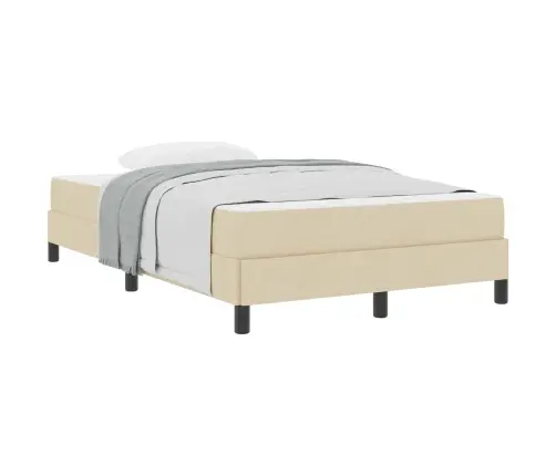 Kiemas Lova Su Čiužiniu Kreminė 120 X 200 Cm Audinys