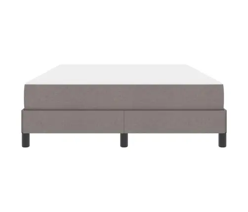 Kastītes Atsperu Gulta Pelēkbrūna 140 X 190 Cm Audums Vidaxl