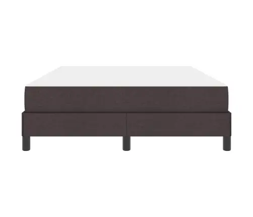 Kastītes Atsperu Gulta Tumši Brūna 160 X 200 Cm Audums Vidaxl