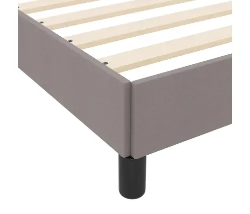 Kastītes Atsperu Gulta Pelēkbrūna 160 X 200 Cm Audums Vidaxl