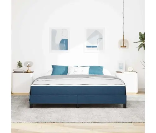 Kiemas Lova Su Čiužiniu Mėlyna 180 X 200 Cm Audinys
