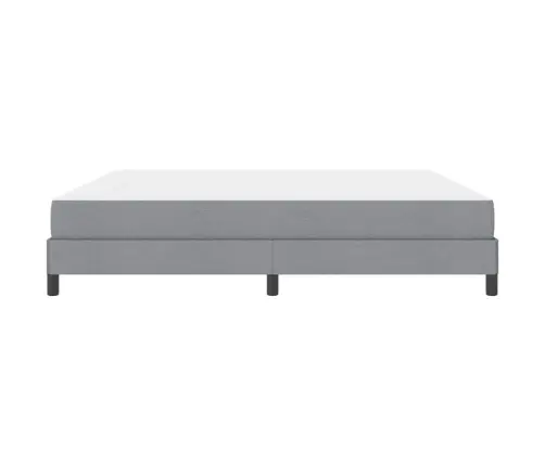 Kastītes Atsperu Gulta Gaiši Pelēka 200 X 200 Cm Audums Vidaxl