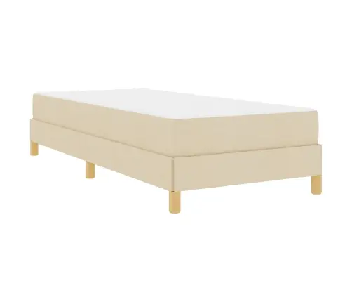 Kiemas Lova Su Čiužiniu Kreminė 80 X 200 Cm Audinys