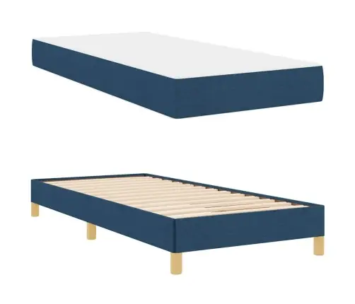 Kiemas Lova Su Čiužiniu Mėlyna 80 X 200 Cm Audinys