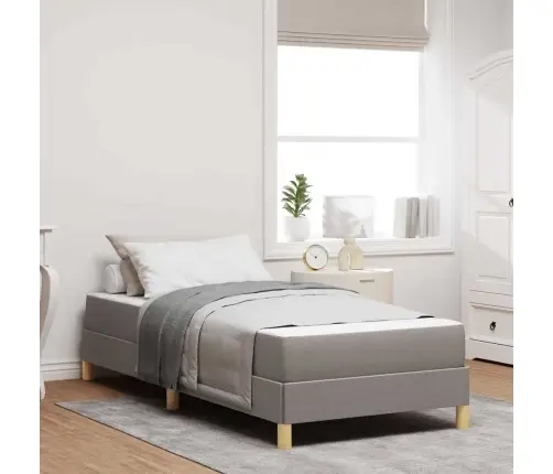 Kastītes Atsperu Gulta Pelēkbrūns Un Brūns 90 X 200 Cm Vidaxl