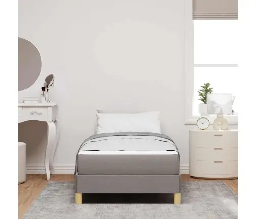 Kastītes Atsperu Gulta Pelēkbrūns Un Brūns 90 X 200 Cm Vidaxl