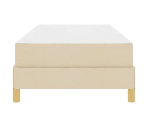 Kastītes Atsperu Gulta Krēmkrāsas Un Brūna 100 X 200 Cm Vidaxl