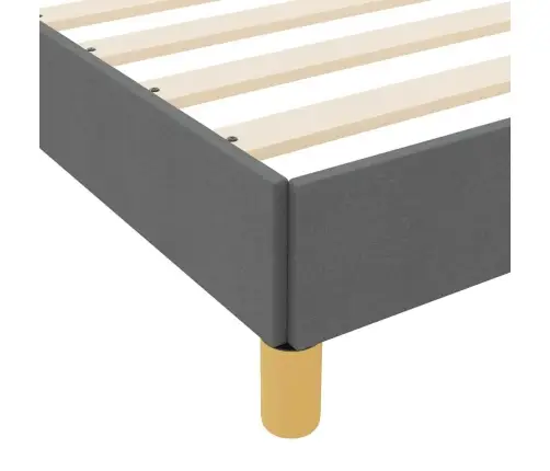 Kastītes Atsperu Gulta Tumši Pelēks Un Brūns 120 X 200 Cm Vidaxl