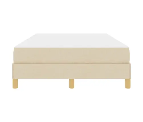 Kiemas Lova Su Čiužiniu Kreminė 120 X 200 Cm Audinys